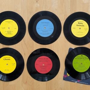 Vintage 45 RPM Vinyl Singles Set - Multi Color Labels